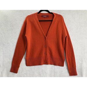SIES MARJAN Men Button Front Long Sleeve Cashmere Wool Sweater Sz XS Orange 46-9